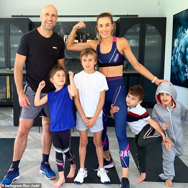 Living the dream! The Judd family (pictured) live in a $7.3million mansion in Brighton, an upmarket suburb in Melbourne