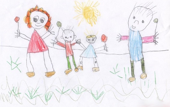 Красивые рисунки детей на тему моя семья 2 класс (10)