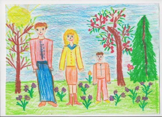 Красивые рисунки детей на тему моя семья 2 класс (24)